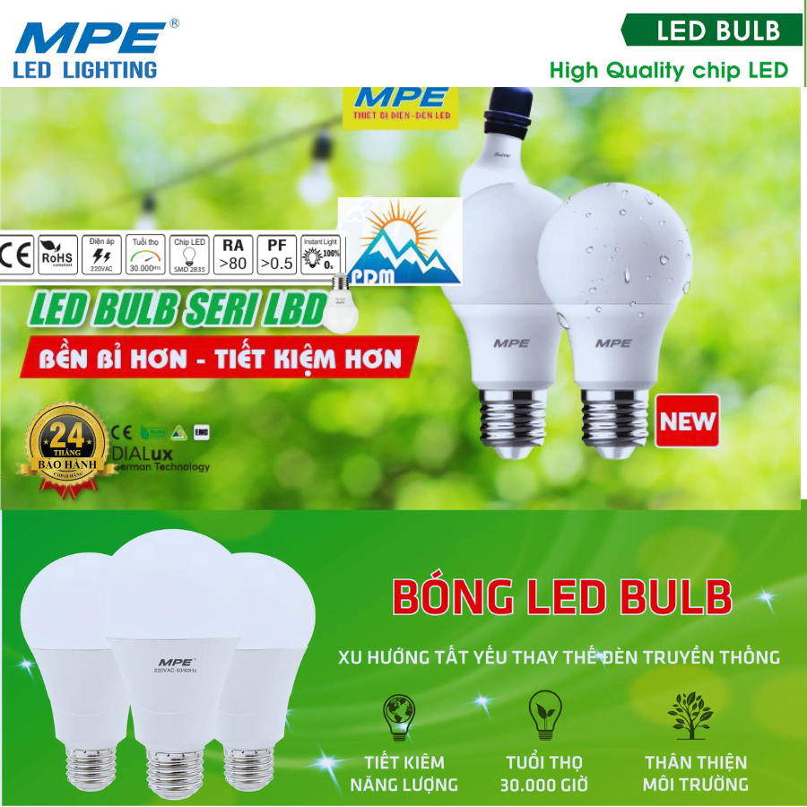 Đặc điểm nổi bật của đèn led bulb LB-50T MPE 50W 6000-6500K 220V