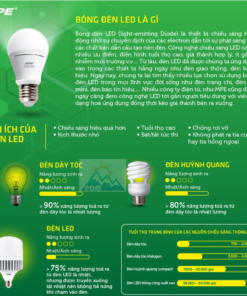 Lợi ích khi sử dụng đèn bulb LBD3-12T MPE 12W 6000 - 6500K ánh sáng trắng so với những sản phẩm thông thường khác