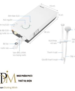 Máy tắm nước nóng bơm trợ lực Panasonic DH-4VP1VW 4.5kW
